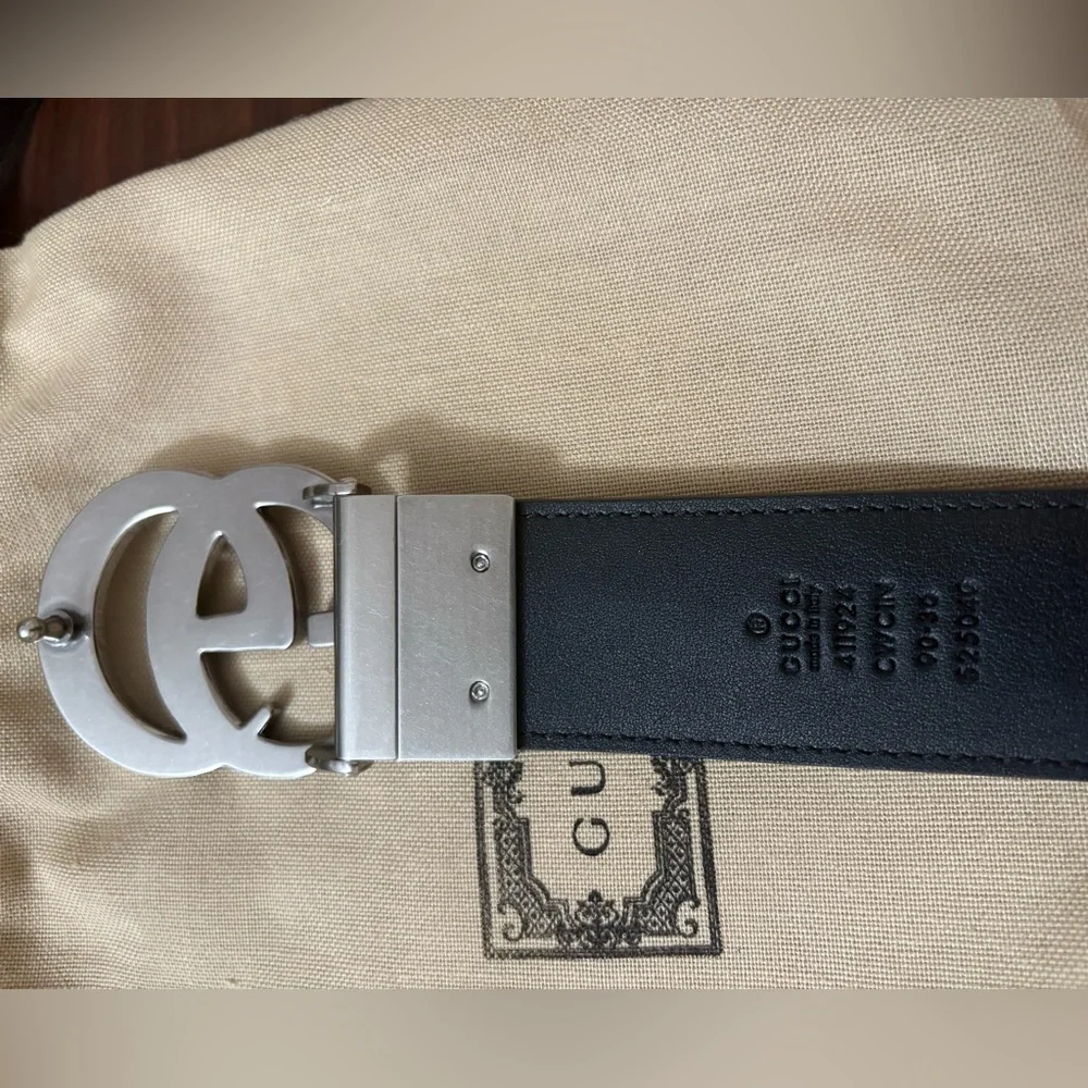 Gucci Brown GG logo belt
